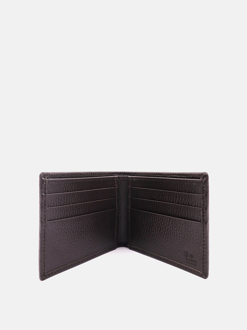 Gucci Men's Wallet Gg Canvas & Leather Bi Fold Wallet Beige/Brown