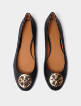 Tory Burch Chelsea Ballet Flat Tumbled Leather - Perfect Black