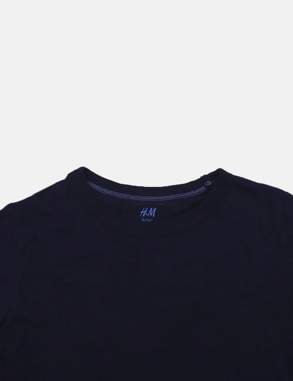 H&amp;M Boy T-Shirt - Basic Organic Cotton - Navy Blue