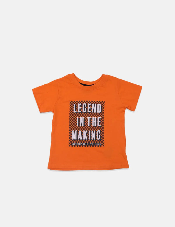 Primark Boy T-Shirt - Legend In The Making - Orange