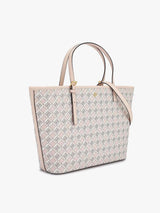 Tory Burch Geo Logo Mini Zip Tote Bag - Dusted Blush / Multi