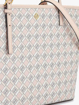 Tory Burch Geo Logo Mini Zip Tote Bag - Dusted Blush / Multi