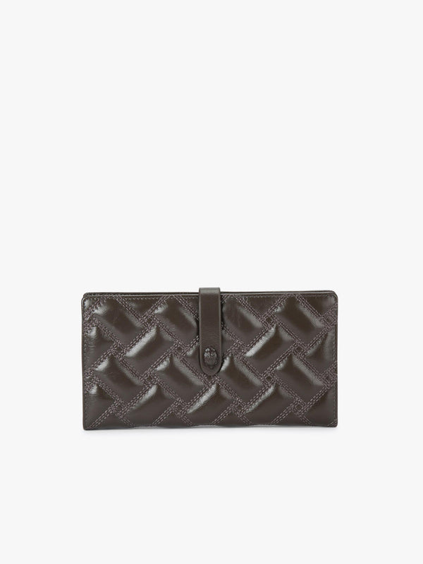 Kurt Geiger London Leather Drench Wallet - Dark Brown Combination