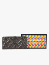 Kurt Geiger London Leather Drench Wallet - Dark Brown Combination