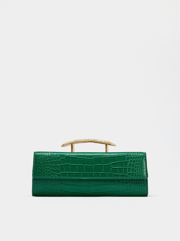 Zara Crocodile Handbag - Green