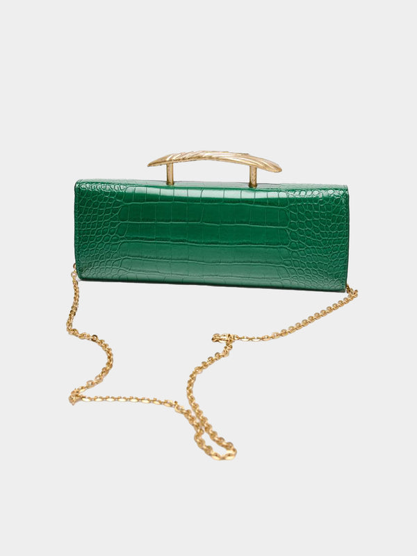 Zara Crocodile Handbag - Green