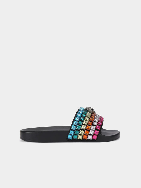 Kurt Geiger London Meena Eagle Jewel Slider - Black Combination