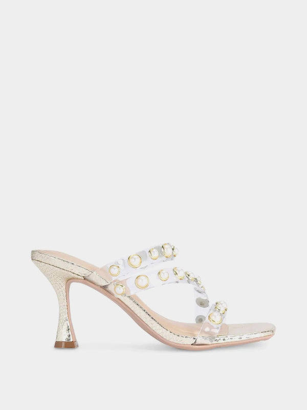 KG Kurt Geiger Sierra Flared Heels - Gold