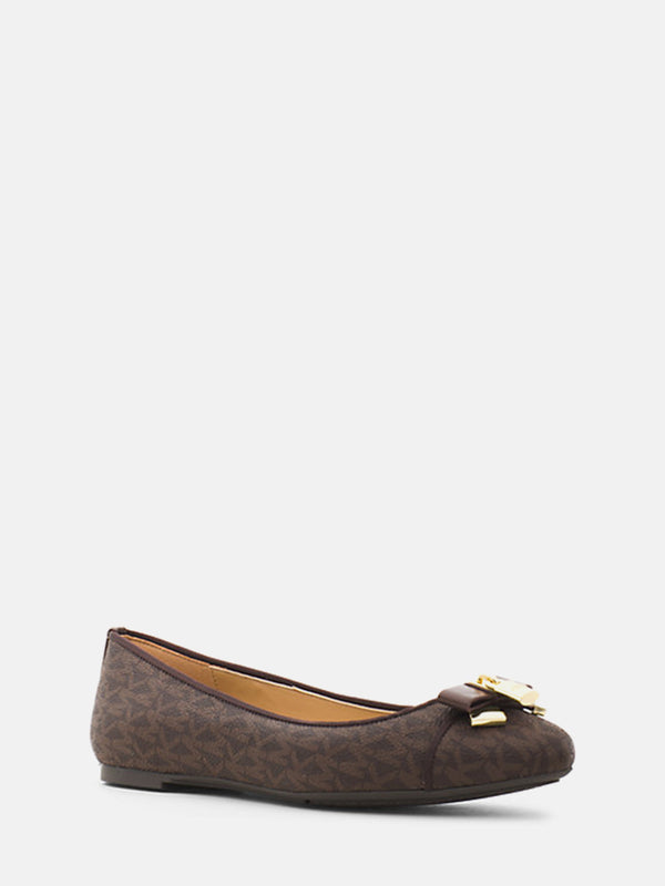 Michael Kors Alice Logo Ballet Flat Pumps - Brown