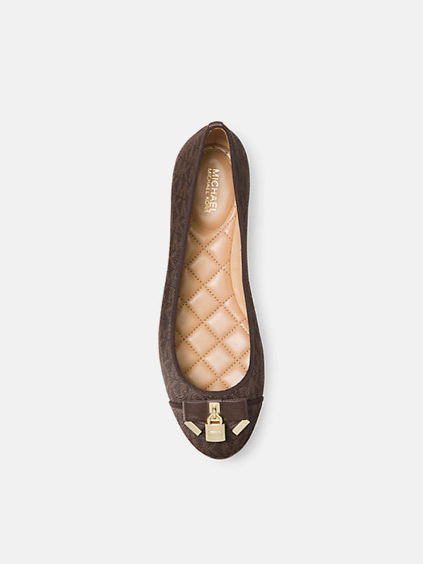 Michael Kors Alice Logo Ballet Flat Pumps - Brown