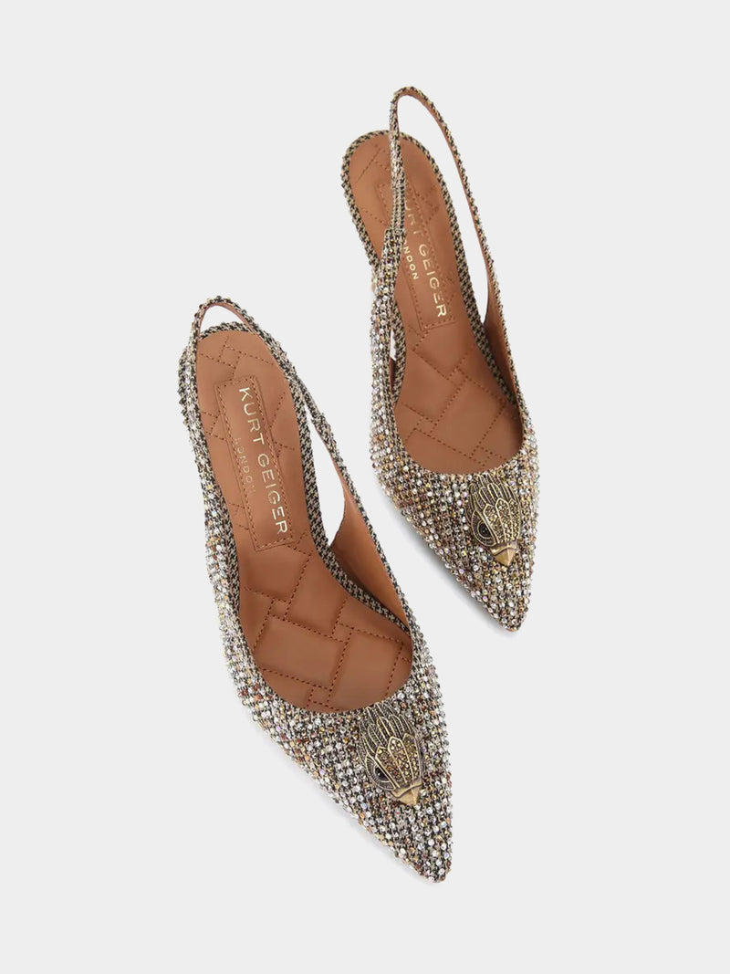 Kurt Geiger London Belgravia High Sling Heel - Beige Combination