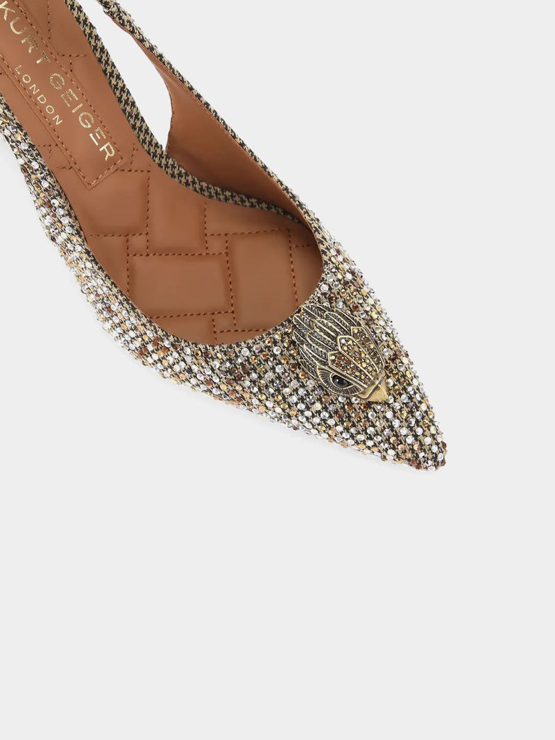Kurt Geiger London Belgravia High Sling Heel - Beige Combination