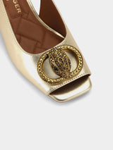 Kurt Geiger London Chelsea Block Sling Back Heel - Gold