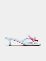 Cider Flower Multi Strap Heeled Sandals - Blue (Defected)