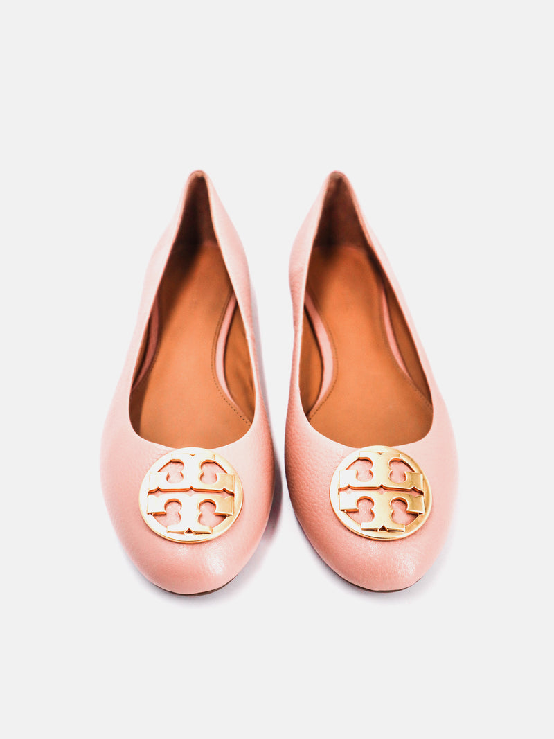 Tory Burch Chelsea Ballet Flat Tumbled Leather - Pink
