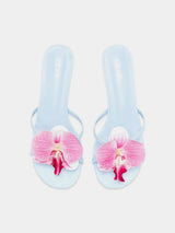 Cider Flower Multi Strap Heeled Sandals - Blue (Defected)