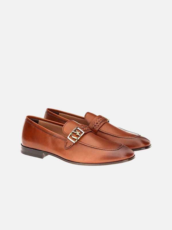 Ferragamo Nairobi Logo Plaque Loafers - Brown