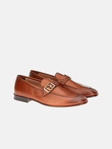 Salvatore Ferragamo Nairobi Logo Plaque Loafers - Brown (Defected)