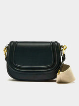 Zara Saddle Crossbody Bag - Black