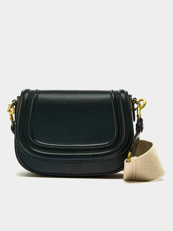 Zara Saddle Crossbody Bag - Black
