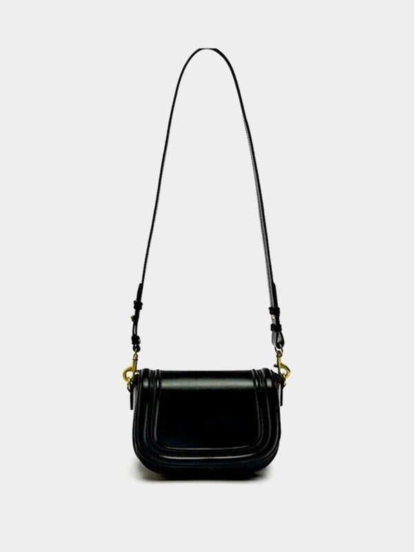 Zara Saddle Crossbody Bag - Black