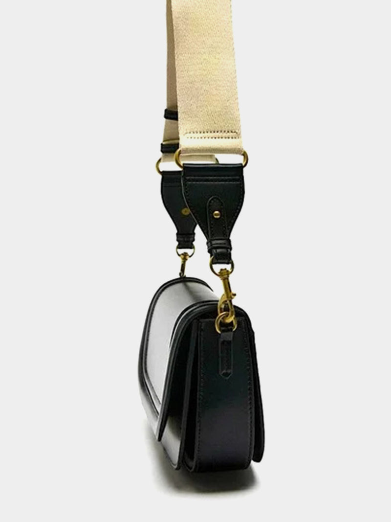Zara Saddle Crossbody Bag - Black