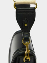 Zara Saddle Crossbody Bag - Black