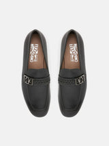 Salvatore Ferragamo Nairobi Logo Plaque Loafers - Black (Defected)
