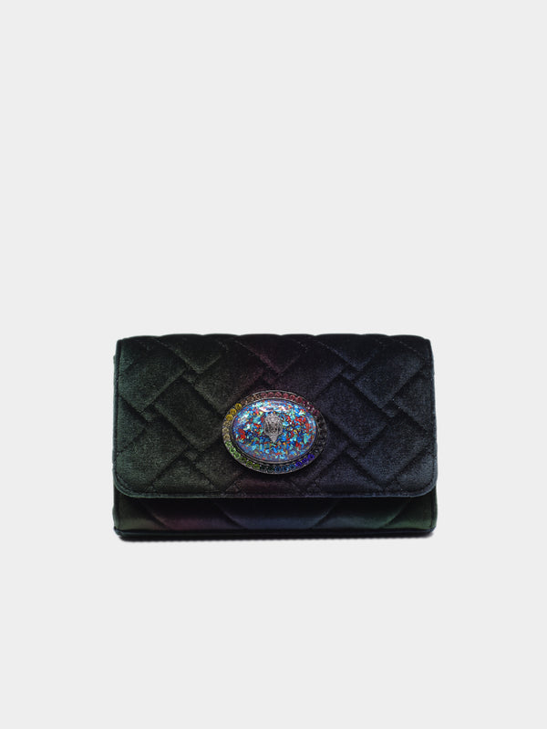 Kurt Geiger London Mystic Quilted Velvet Clutch - Multi / Other