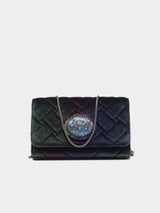 Kurt Geiger London Mystic Quilted Velvet Clutch - Multi / Other