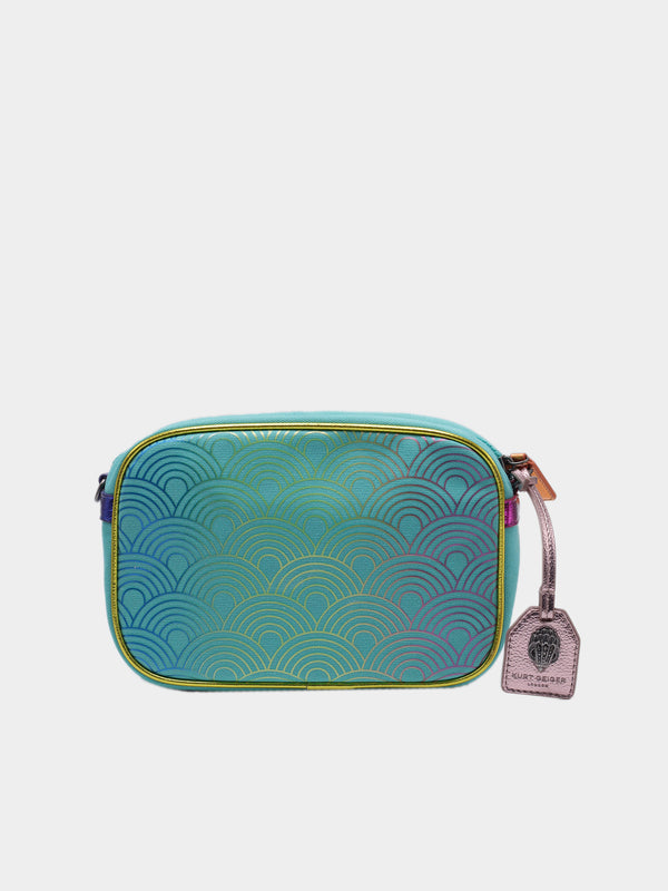 Kurt Geiger London Fan Print Camera Bag - Green Combination