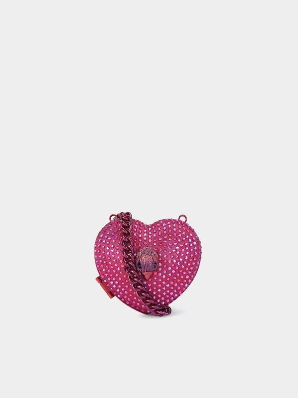 Kurt Geiger London Micro Heart Clutch Bag - Purple