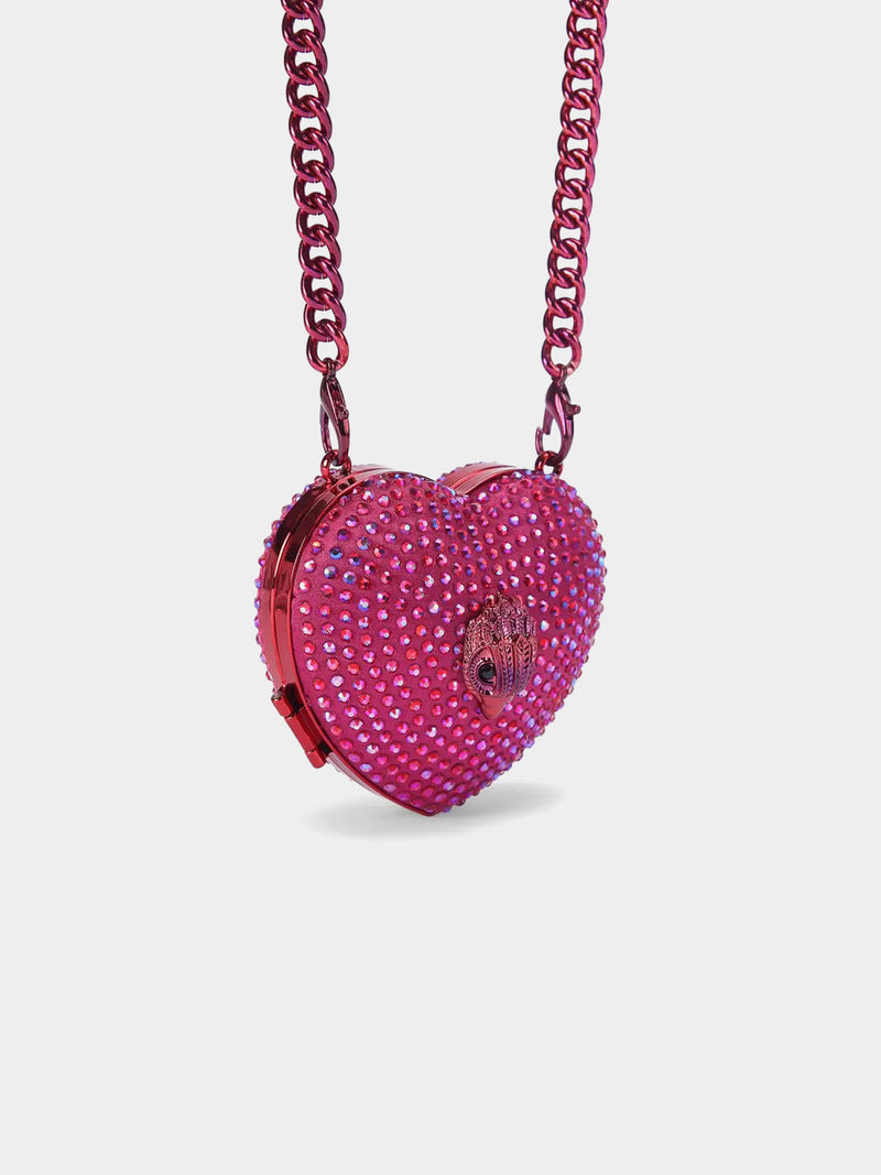 Kurt Geiger London Micro Heart Clutch Bag - Purple