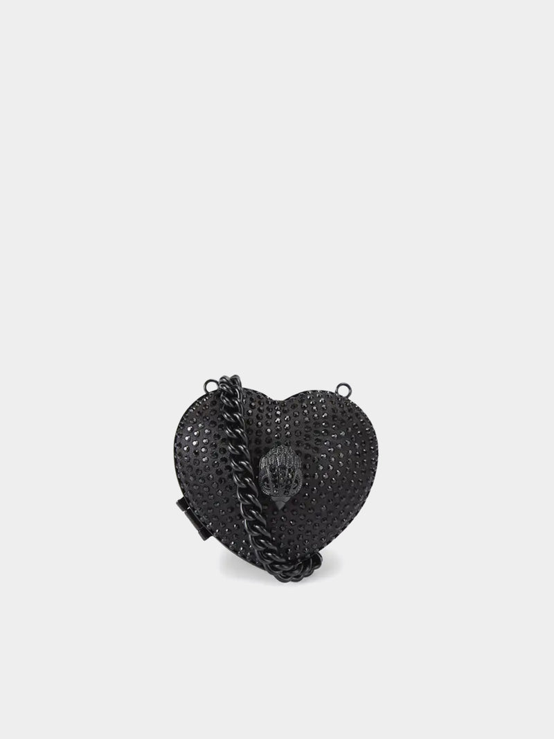 Kurt Geiger London Micro Heart Clutch Bag - Black