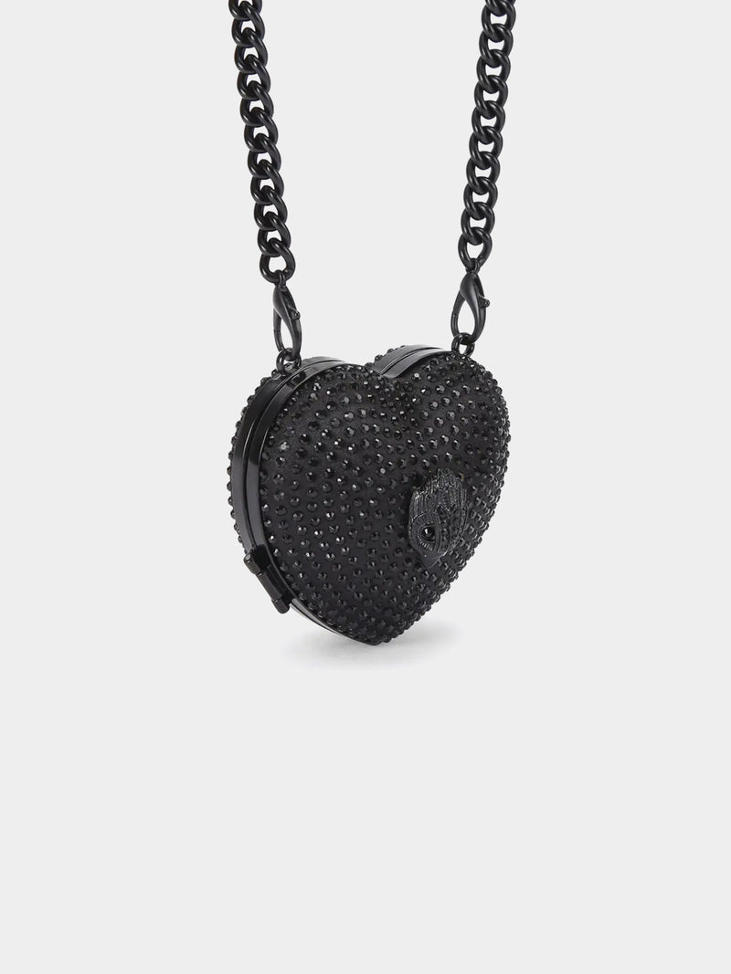 Kurt Geiger London Micro Heart Clutch Bag - Black