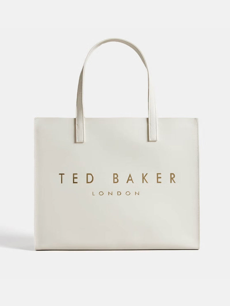 Ted Baker Crinkon Faux Leather Large Tote Bag - White