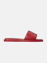 Tory Burch Double T Sport Slide Napa Leather - Red