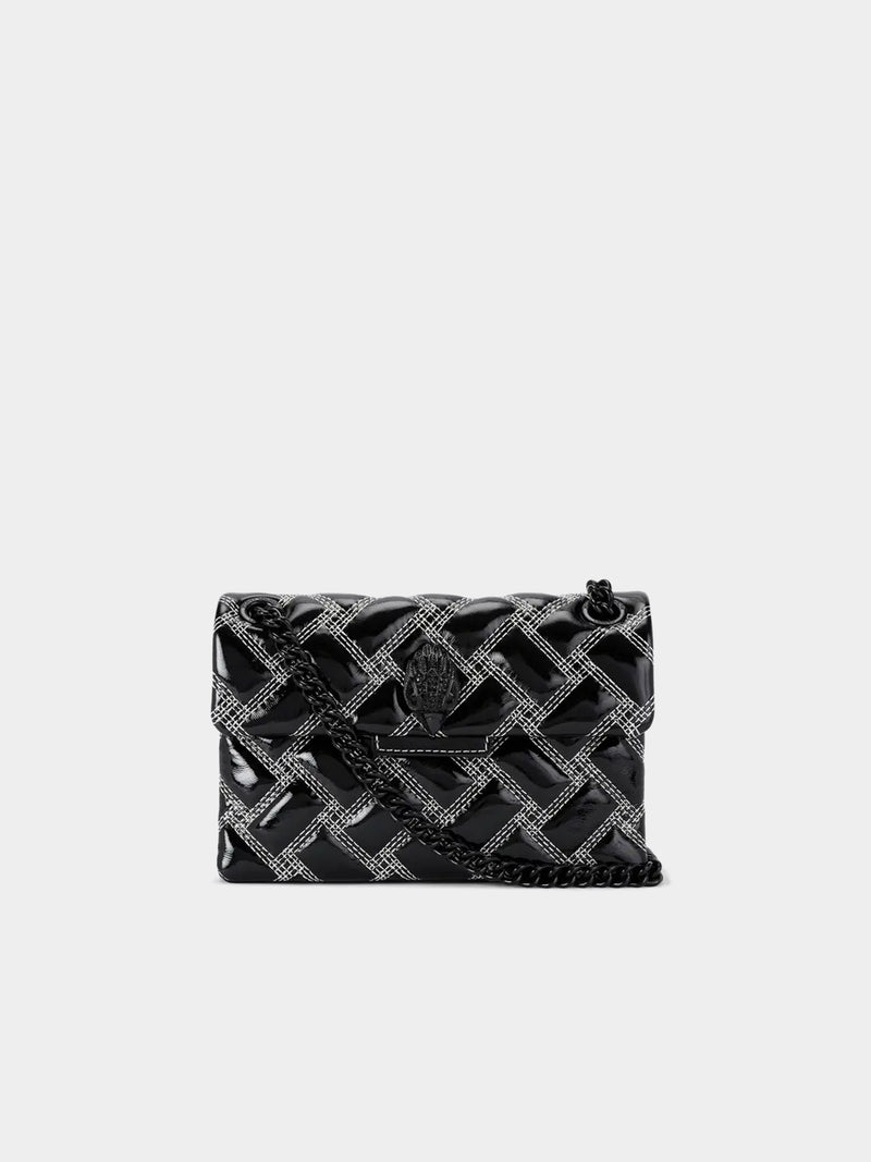 Kurt Geiger London Mini Drench Kensington Bag - Black / White