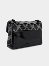 Kurt Geiger London Mini Drench Kensington Bag - Black / White
