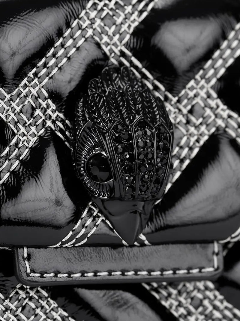 Kurt Geiger London Mini Drench Kensington Bag - Black / White