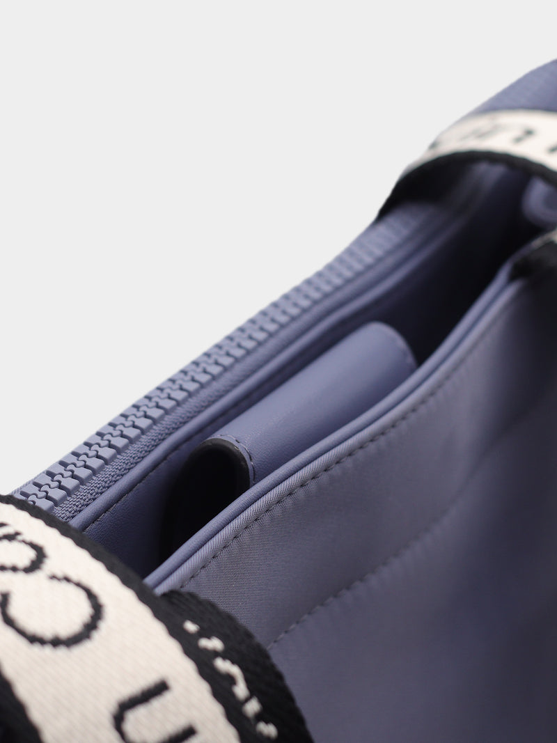 Calvin Klein Logo Strap Nylon Tote - Slate Blue