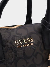 Guess Signature Monogram Boston Bag - Black / Grey