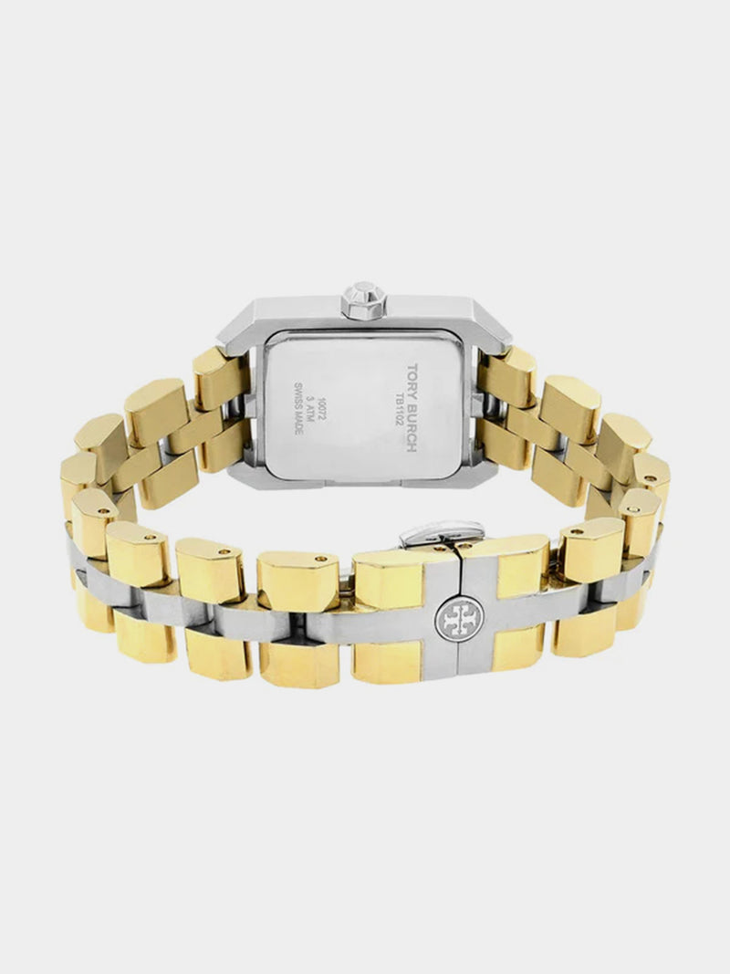 Tory Burch Dalloway Two Tone Steel Cream Dial Quartz Ladies Watch