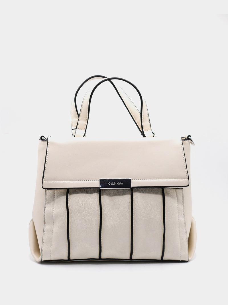 Calvin Klein Structured Tote Bag - Ivory
