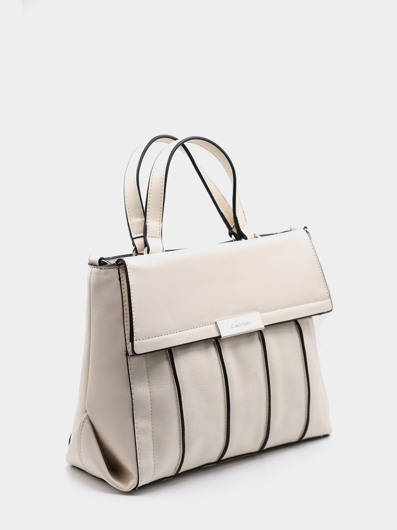 Calvin Klein Structured Tote Bag - Ivory