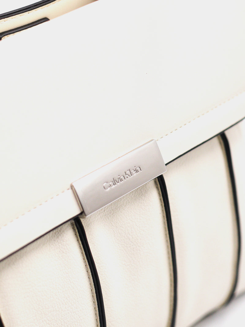 Calvin Klein Structured Tote Bag - Ivory