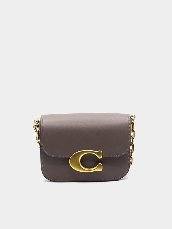 Coach Signature “C” Flap Crossbody Bag - Taupe