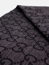 Gucci Large GG Jacquard Pattern Knitted Scarf - Black