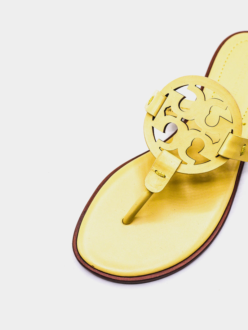 Tory Burch Miller Thong Sandals - Pale Lemon Yellow