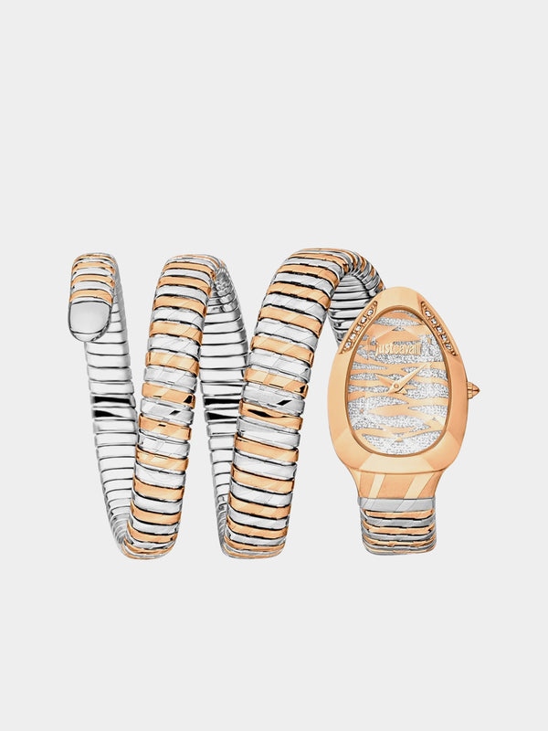 Just Cavalli Analogue Quartz Watch With Stainless Steel Strap - Two Tone